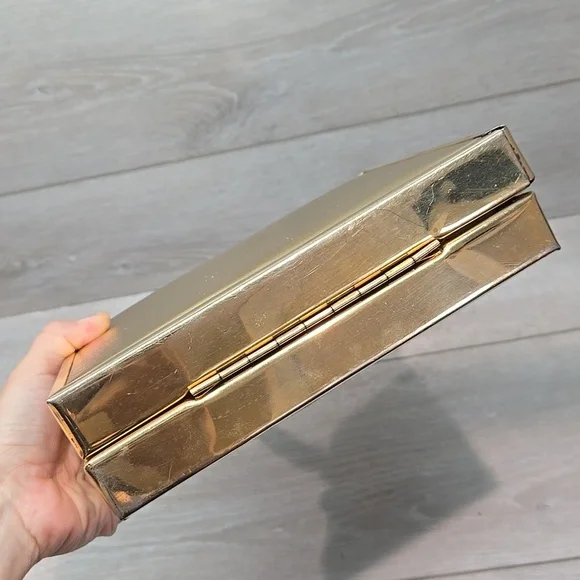 Vintag1960s TYROLEAN Bag Tapestry Cloth Embroidered Puffed Puffy Victorian Purse - Picture 10 of 13